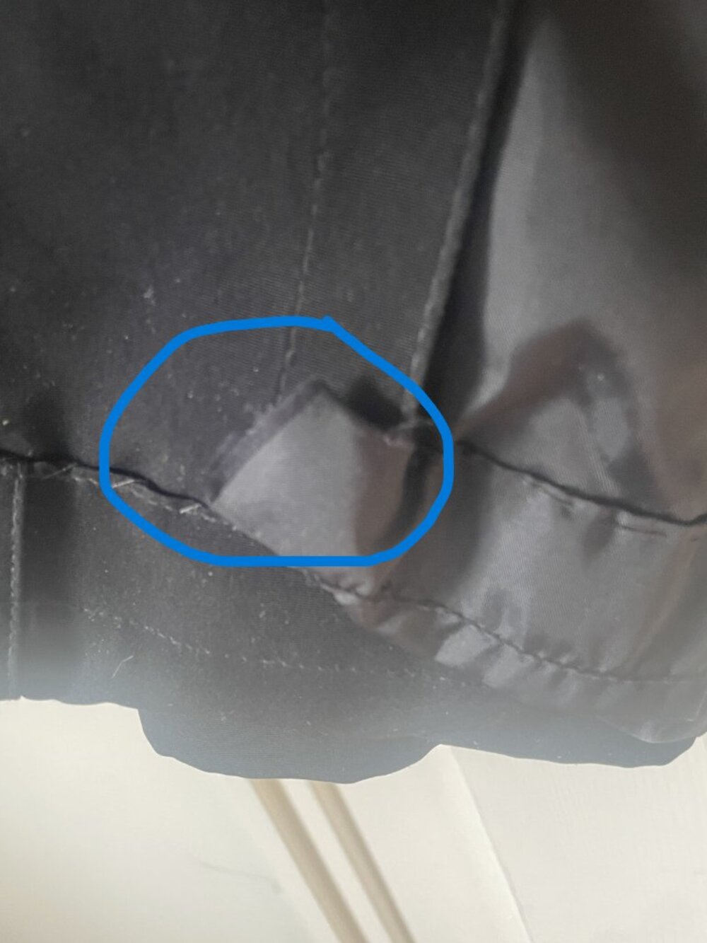 Trench Coat Black Lined Size 10P - Picture 8 of 11